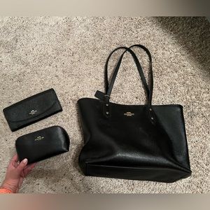 Coach tote, wallet, pouch bundle
